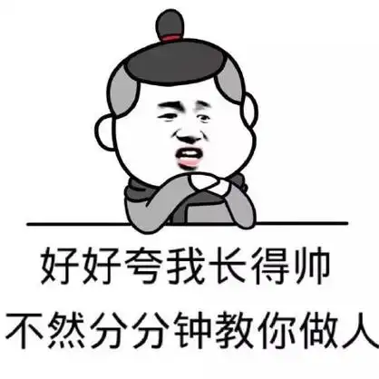 好好夸我长得帅,不然分分钟教你做人 - 我听到有贱人来了(装逼表情包)