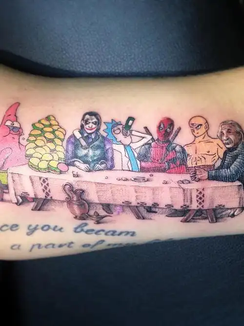 最后的晚餐_纹身图案手稿图片_zu的纹身作品集