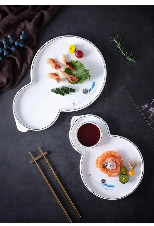 冷菜盘 凉菜冷菜盘私房菜大董意境菜创意餐具摆盘菜盘网红饺子盘子带