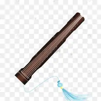 手绘古风流苏古琴乐器