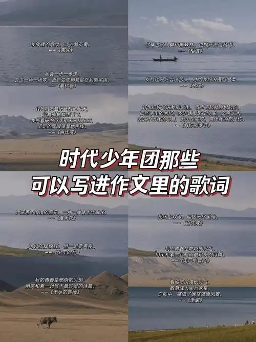 时代少年团那些可以写进作文里的歌词  雪花在空中翩翩起舞,每一片都