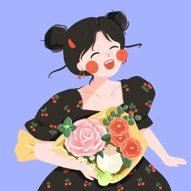 插画头像 | 可爱的大笑女孩头像合集 愿大家都能拥有灿烂明媚的笑容