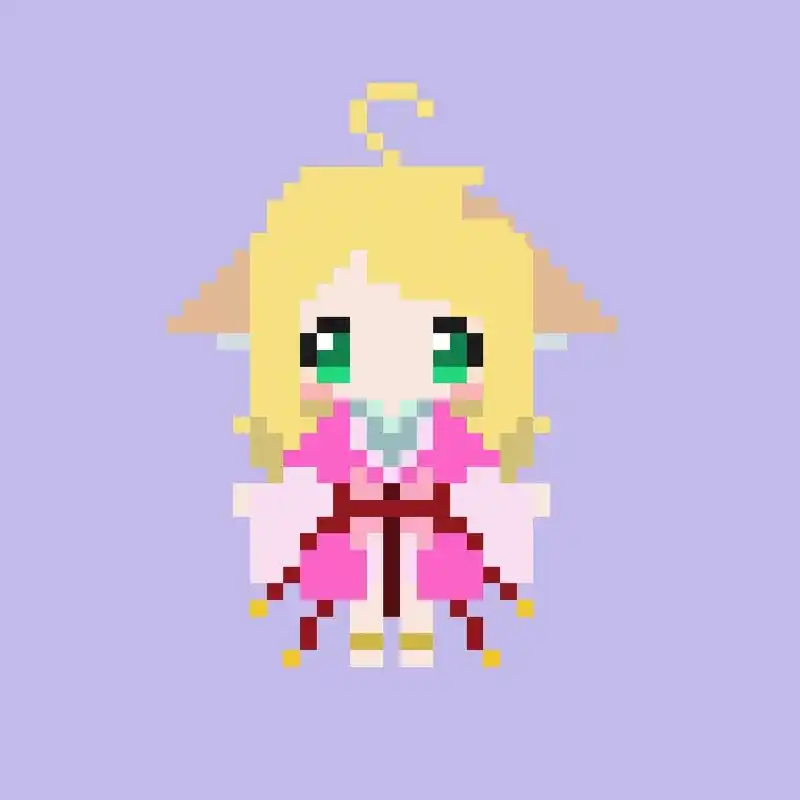 狐妖小红娘涂山苏苏像素画/拼豆图纸 今天是520!