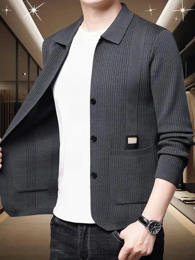 春秋新款高档开衫外套,时尚帅气,百搭舒适,男士必备款!日常工作,聚会