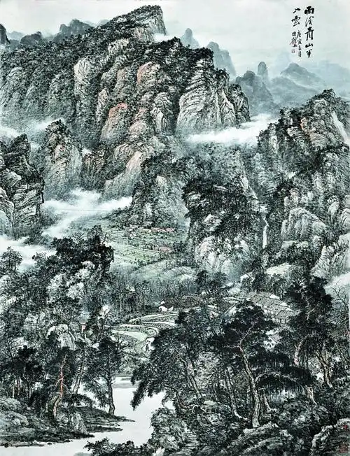 徐国雄  雨后青山半入云  250×192cm