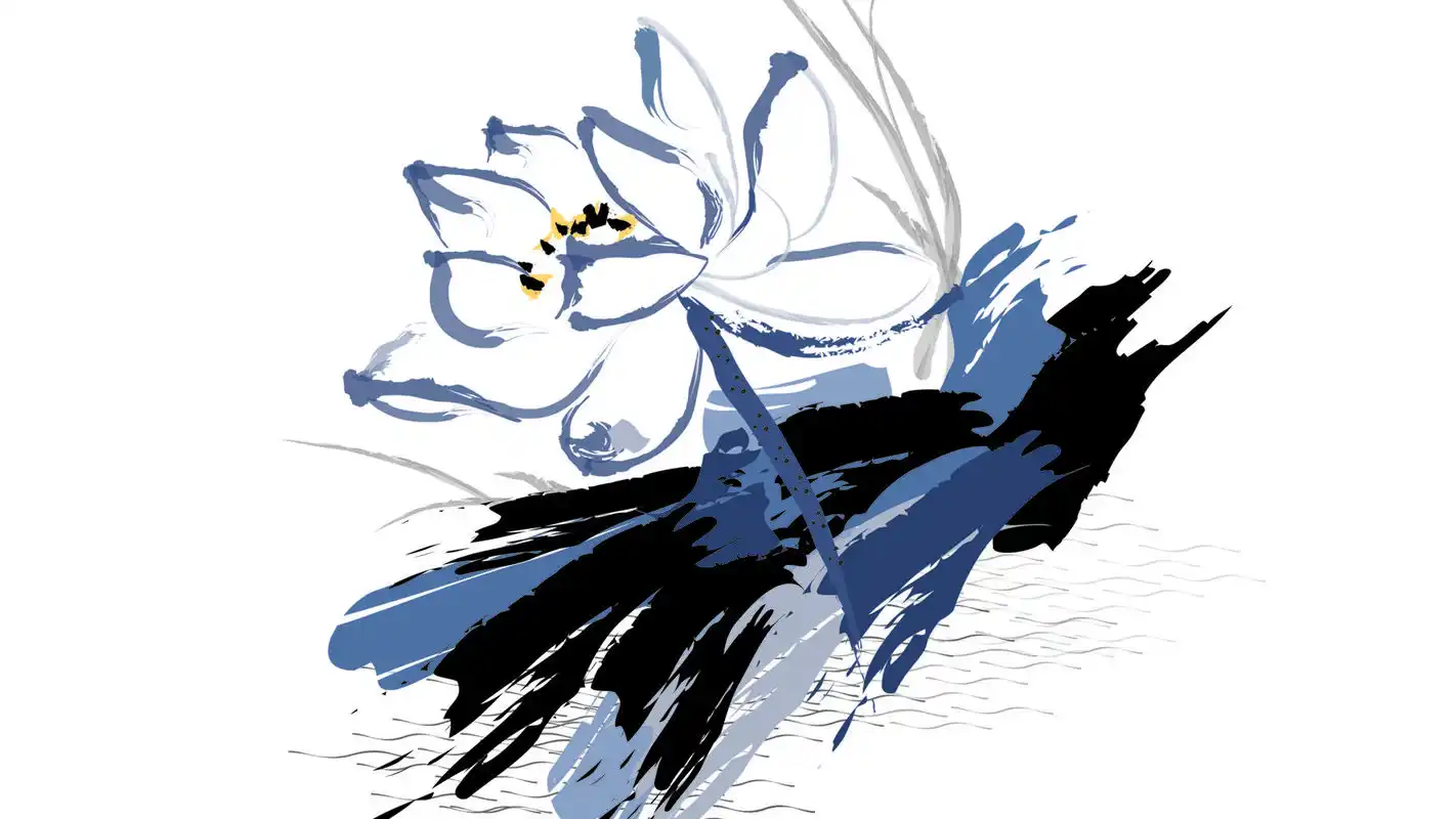 中国风水墨风绘画桌面壁纸