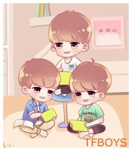 tfboys三小只动漫画怎么画