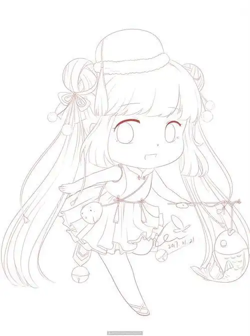 奇迹暖暖q版萌图简笔画 第5页奇迹暖暖简笔画彩色奇迹暖暖q版萌图简笔