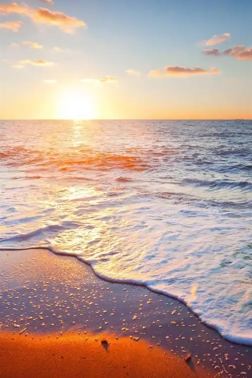 壁纸 美丽的日落景色,大海,天空,云,沙,滩 2560x1600 hd 高清壁纸, 图