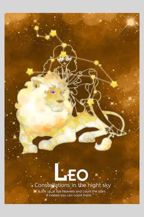 狮子座海报图片-狮子座海报设计素材-狮子座海报模板下载-众图网