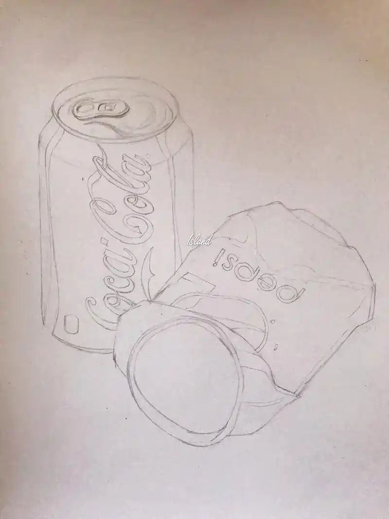 彩铅可乐绘画步骤