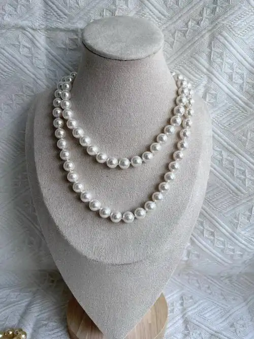 经典法式正圆施家珍珠项链女