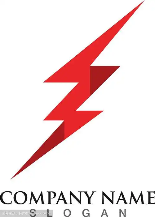 闪光雷电标志模板