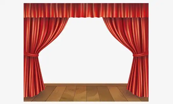 晚会舞台红色幕布