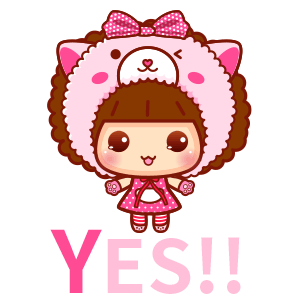 可爱摩丝摩丝讲英文表情～yes