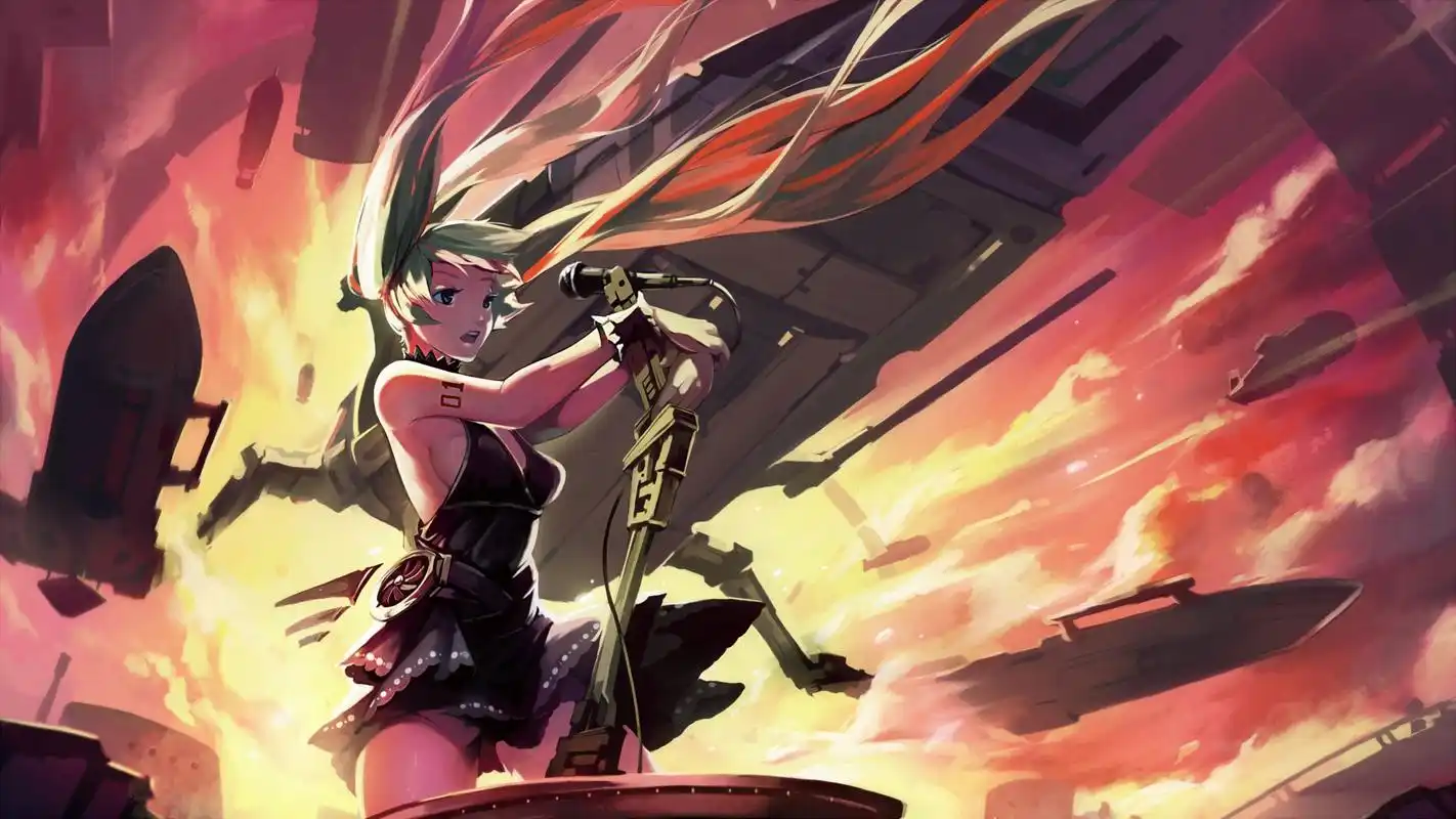 甜美初音未来高清桌面壁纸