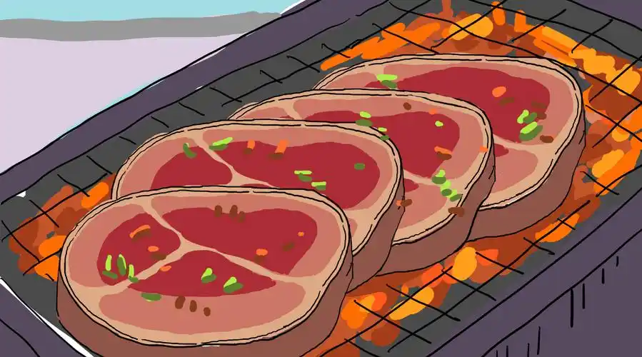 教你如何美滋滋的吃上动画中的烤肉(来自我. 来自三段鱼鱼鱼 - 微博