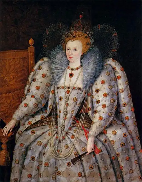 肖像of 女王 elisabeth 一世, 1590 通过 marcus the