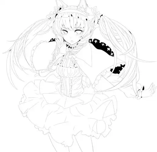 【素材】临摹动漫线稿