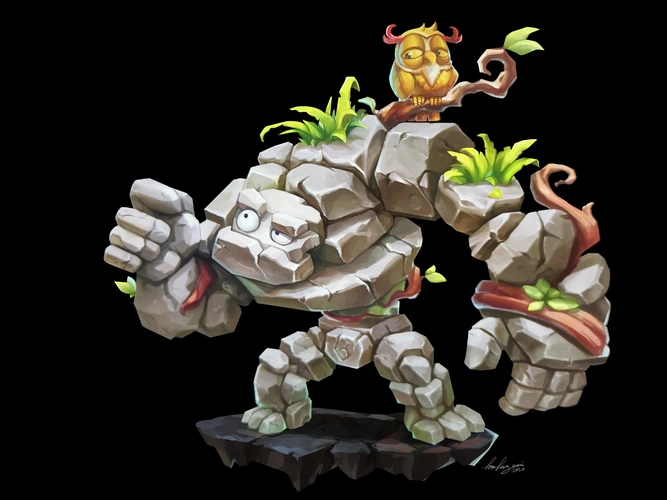 石头人|插画|游戏原画|magic狩猎者 - 原创作品 - 站酷 (zcool)