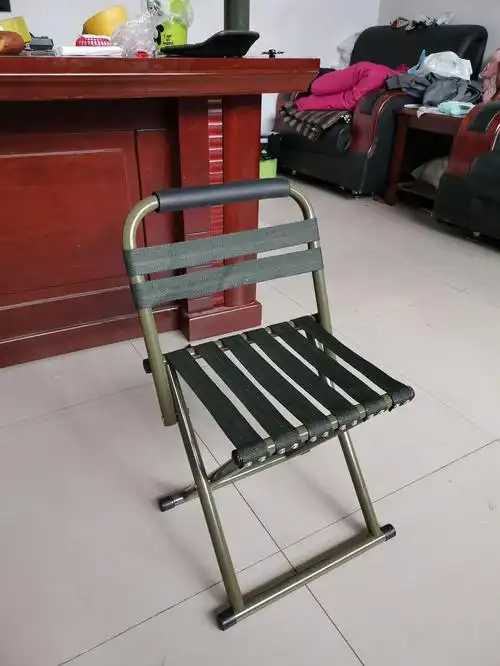 厂家直销金属折叠椅45加棉靠背折叠凳 户外钓鱼椅沙滩椅 钢管马扎