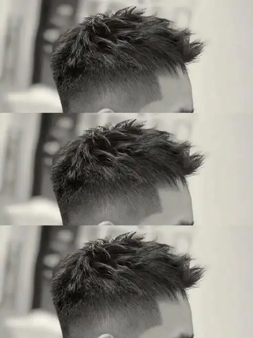 9999
61发型介绍:长度5厘米左右,适合细软扁塌发质,两鬓长度