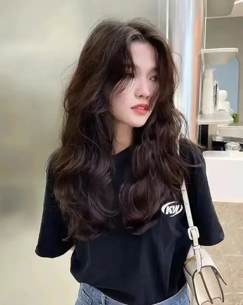 中长法式烫微微性感超耐看