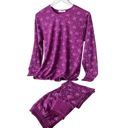 秋衣秋裤男女士纯棉套装全棉毛衫线衣线裤爸爸妈妈中老年保暖内衣