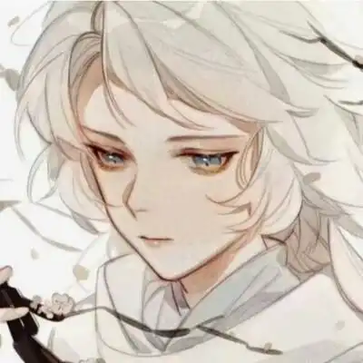 古风白发小姐姐手绘