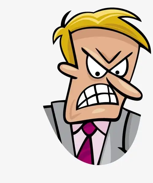 卡通手绘凶恶的男人头像