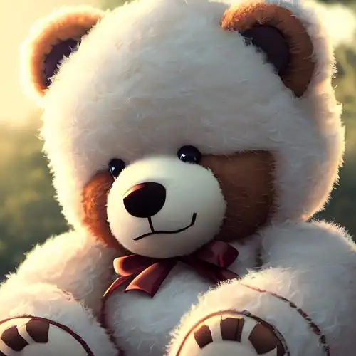 玩具熊头像头像毛茸茸的白色