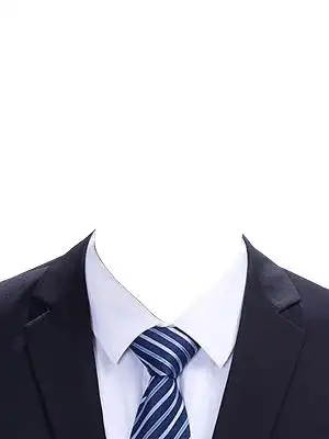 男士西装证件照模板png素材