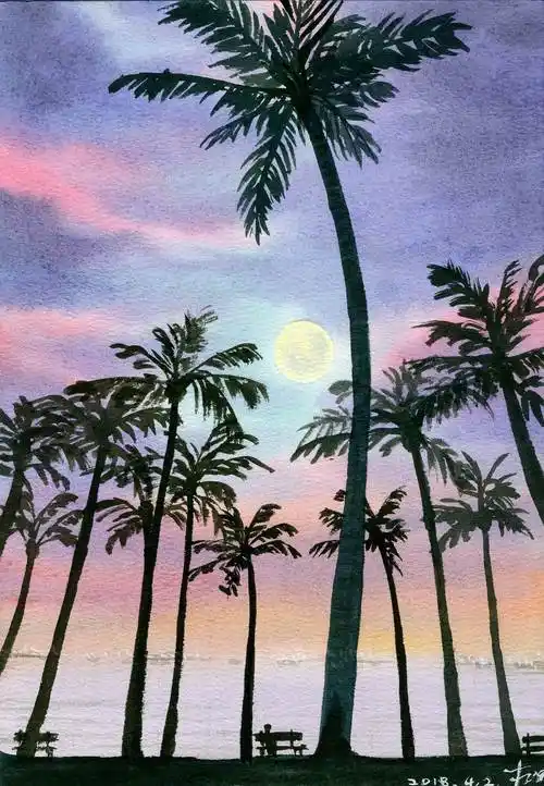 水彩画风景水彩画风景简单入门