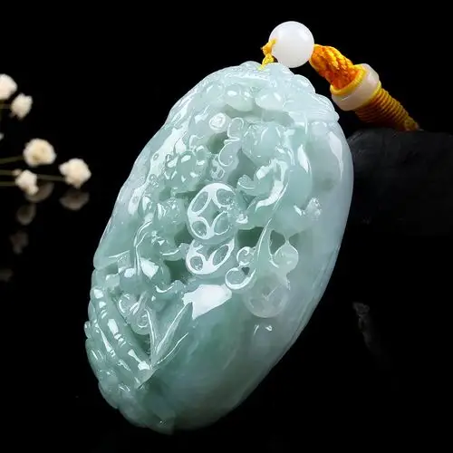 缅甸天然a货翡翠手把件 福在眼前 292.68克