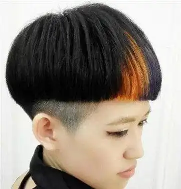 最近几个月流行的短发后面剃光发型发型女