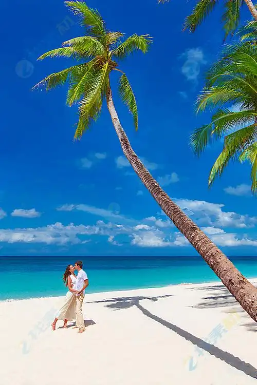 大海沙滩人物摄影高清图片下载-找素材