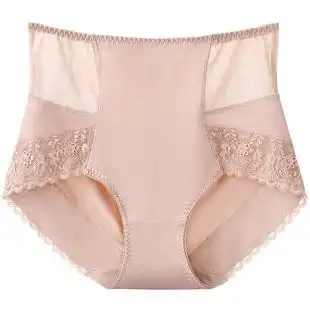 高腰内裤女士纯棉抗菌收腹提臀收腰夏季全棉无痕蕾丝薄款透气夏天
