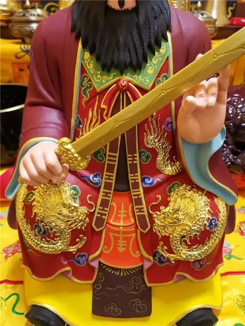 天师张天师神像道教用品正一像香樟木精雕张道陵木雕