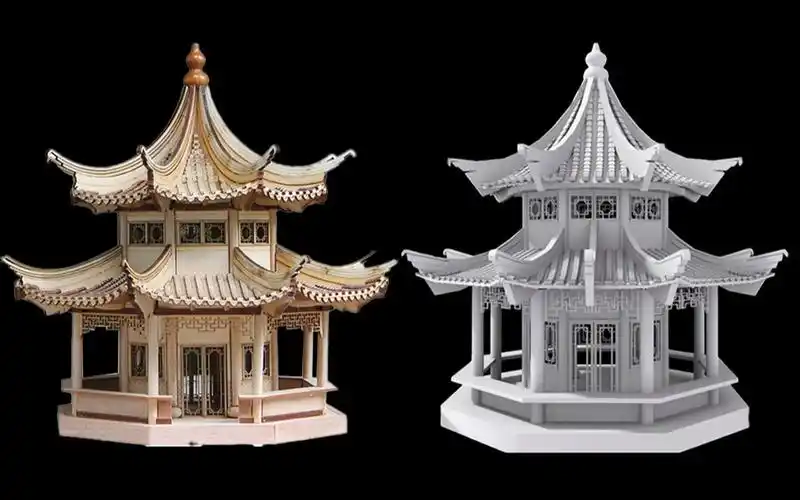 3dmax古风建筑建模:小型古风凉亭模型搭建思路解析,次世代古风场景