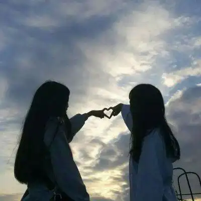 霸气闺蜜头像两人同框一人一