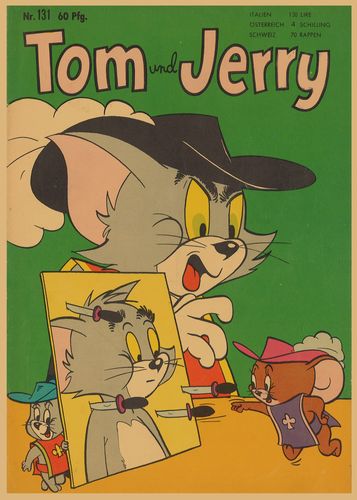 猫和老鼠汤姆杰瑞tomandjerry动漫牛皮纸复古海报现代装饰画