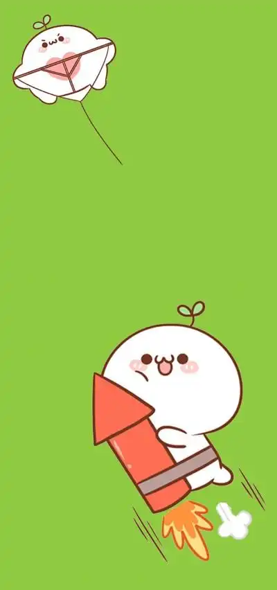 颜文字壁纸可爱绿色