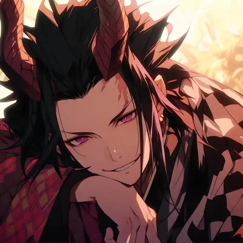 动漫头像|龙族末裔 龙角和恶魔微笑真的很配.