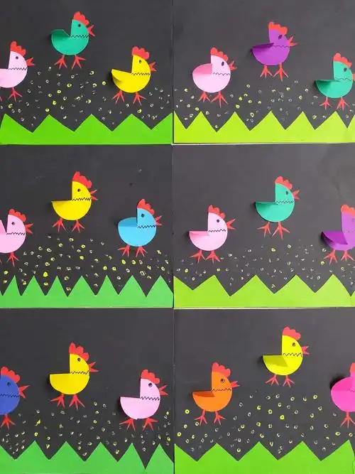 大风车幼儿园草莓二班美术创意作品《圆形大变身》