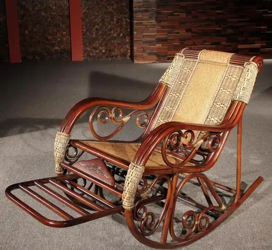 【佛山厂家直销别墅酒店厂家 休闲会馆 田园风格藤家具摇椅】价格