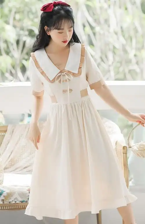 夏天森系超仙女仙气连衣裙女装夏季2024新款学生少女气质长裙裙子