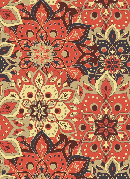 欧式花纹复古风矢量素材背景