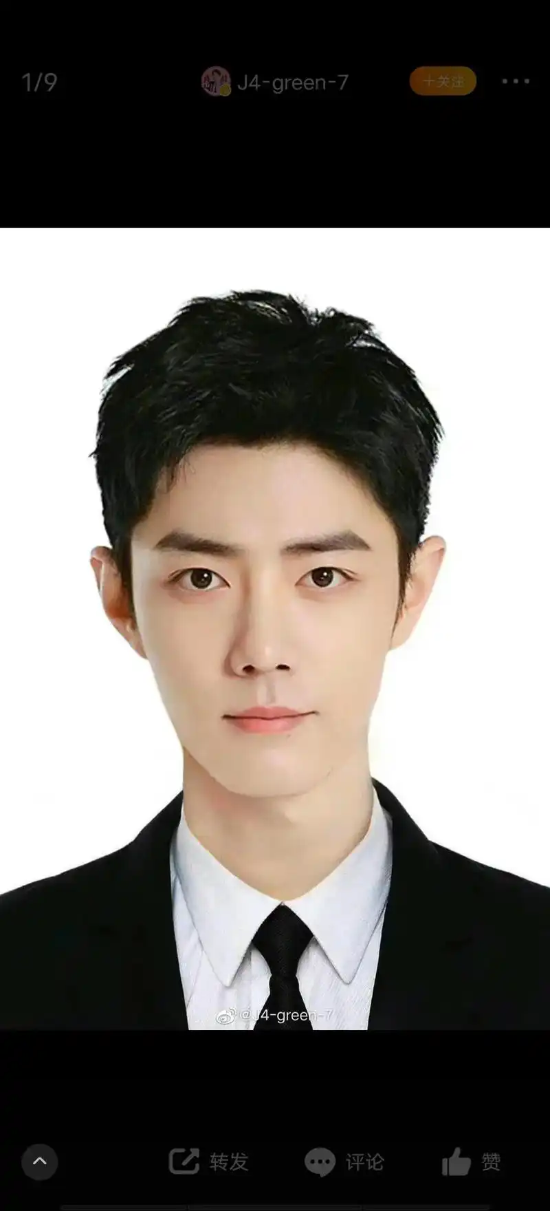 央美准考证模版用肖战照片#五官端正阳光帅气的证件照[赞啊 - 抖音