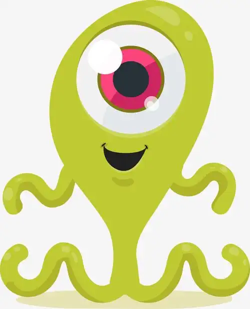 可爱大眼怪物免抠素材