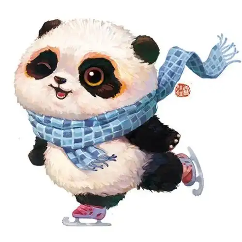 分享一组圆滚可爱的熊猫插画呆萌俏皮人见人爱